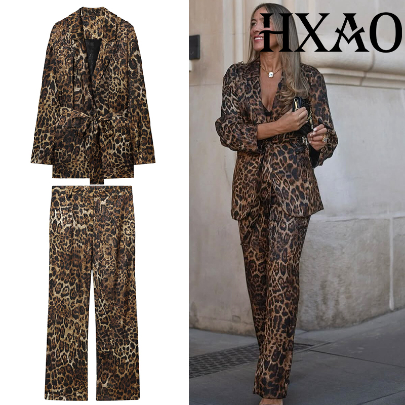 HXAO Leopard Pants Sets 2 Piec - огляд і ціна Women'S Formal Wear Pants