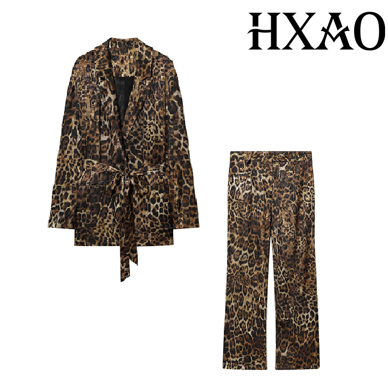 HXAO Leopard Pants Sets 2 Piec - огляд і ціна Women'S Formal Wear Pants