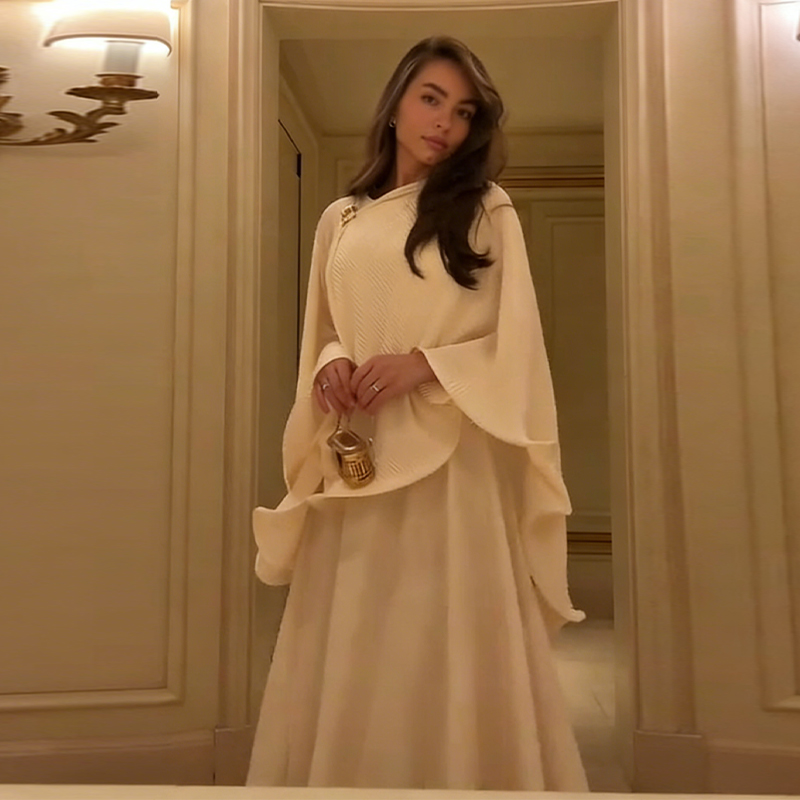 Romantic Graceful Shawl Dress  - огляд і ціна Women Formal Party Wear Dress