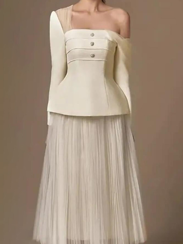 TWOTWINSTYLE Solid Two Piece S - огляд і ціна Pencil Skirt Midi