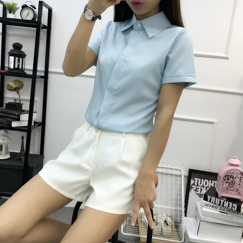 White Loose Short Sleeve Shirt - огляд і ціна Women Formal Wear White Shirt