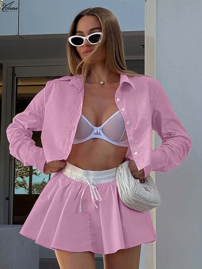Oymimi Fashion Pink Cotton 2 P - огляд і ціна Pencil Skirt Midi