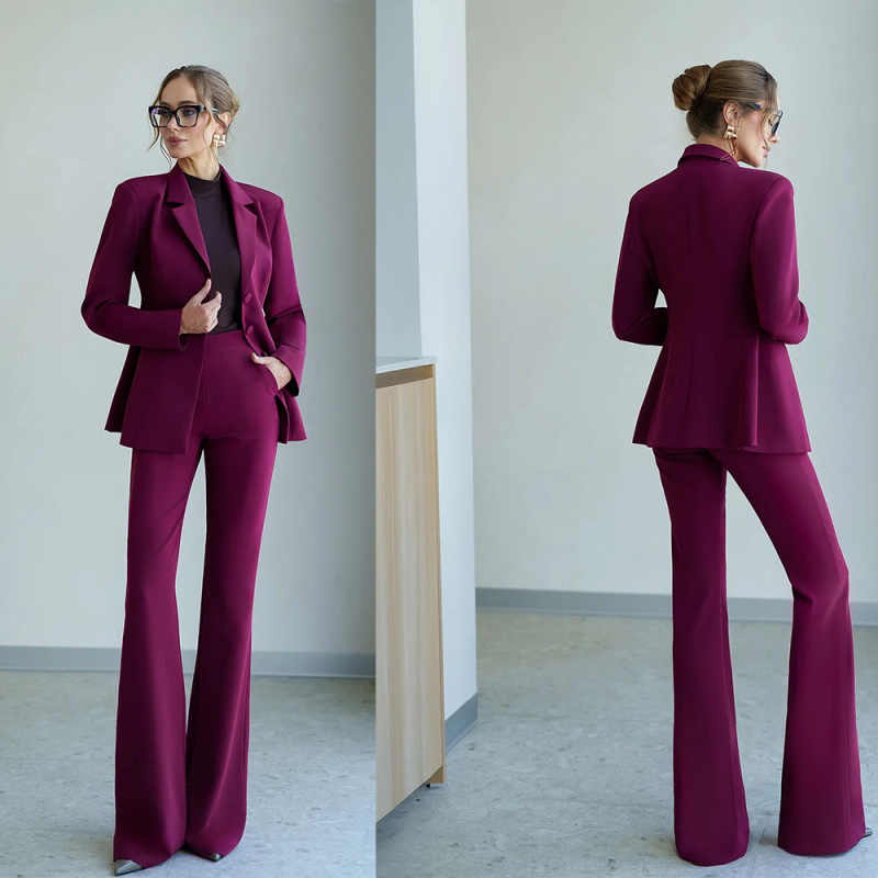 Pure Color Women Pants Suits S - огляд і ціна Women Formal Party Wear Dress