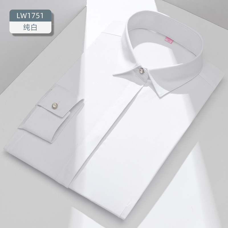 New bamboo fiber women's long- - огляд і ціна Women Formal Wear White Shirt