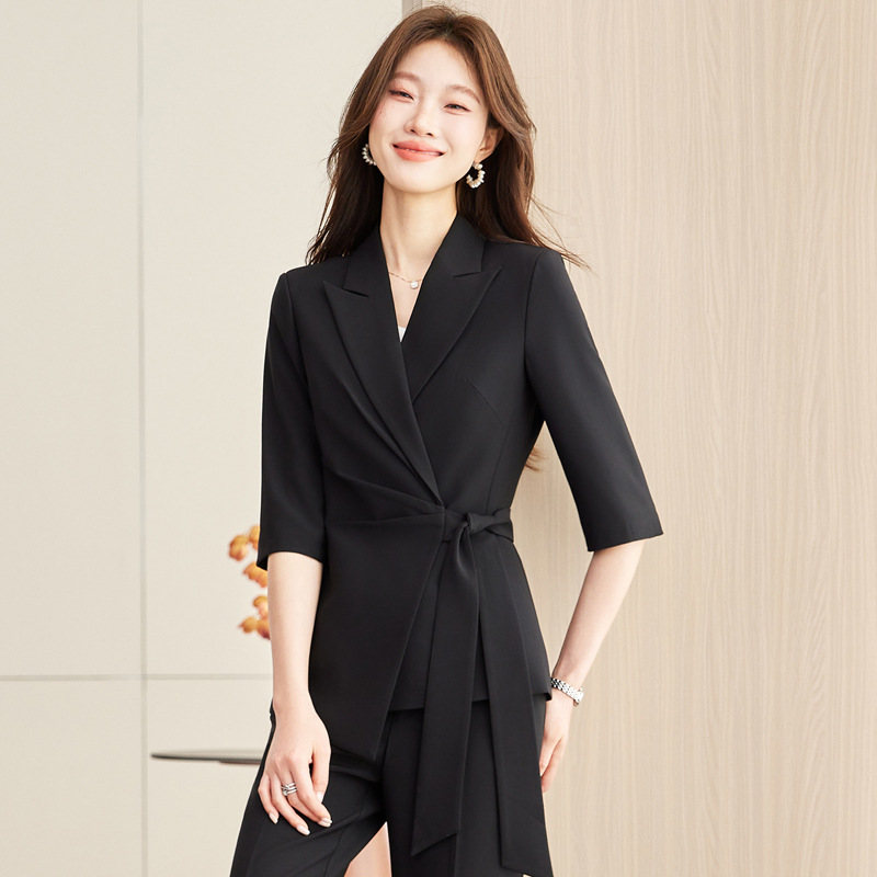 White lace-up suit for women20 - огляд і ціна Women Formal Wear White Shirt